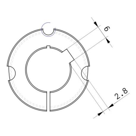 Moyeu amovible type 1108 - Ø Arbre 20mm