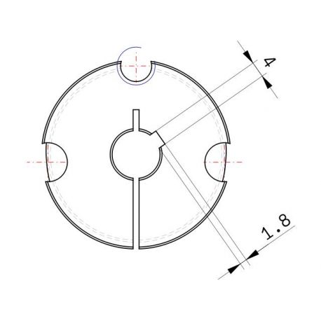 Moyeu amovible type 1210 - Ø Arbre 12mm
