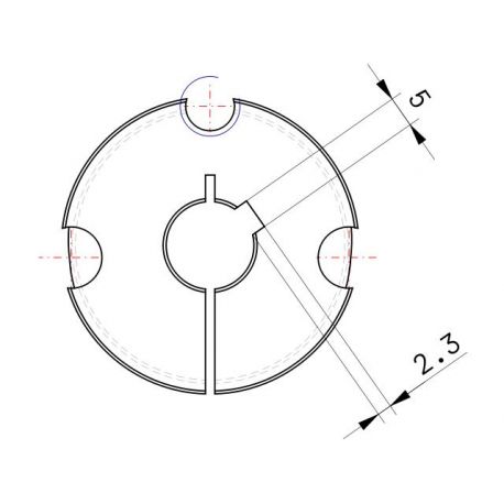 Moyeu amovible type 1210 - Ø Arbre 14mm