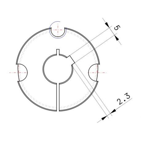 Moyeu amovible type 1210 - Ø Arbre 16mm