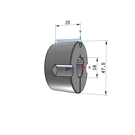 Moyeu amovible type 1210 - Ø Arbre 18mm