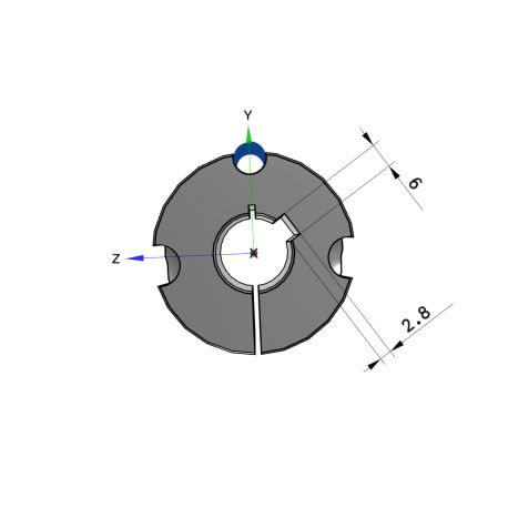 Moyeu amovible type 1210 - Ø Arbre 18mm