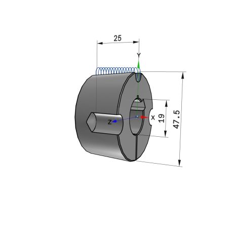 Moyeu amovible type 1210 - Ø Arbre 19mm