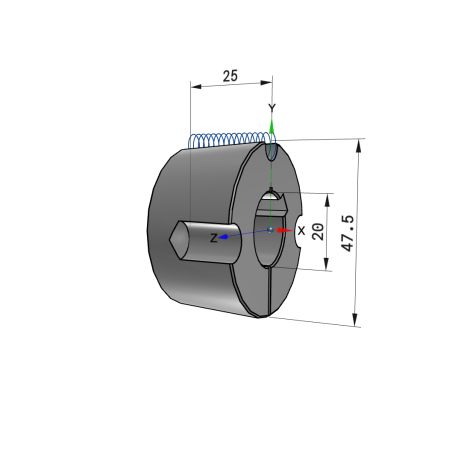 Moyeu amovible type 1210 - Ø Arbre 20mm