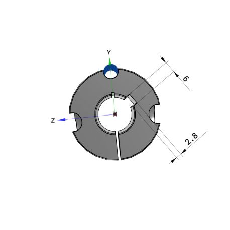 Moyeu amovible type 1210 - Ø Arbre 20mm