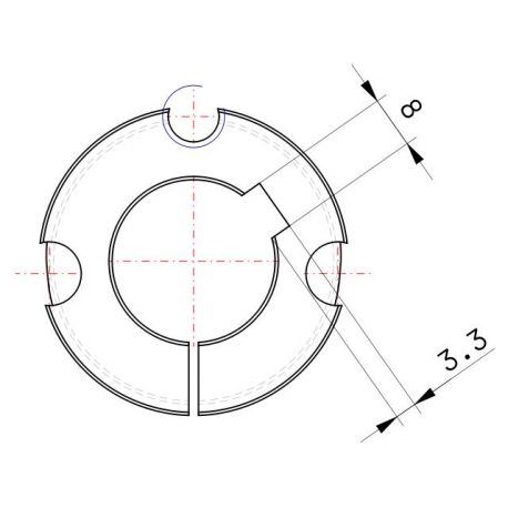 Moyeu amovible type 1210 - Ø Arbre 25mm