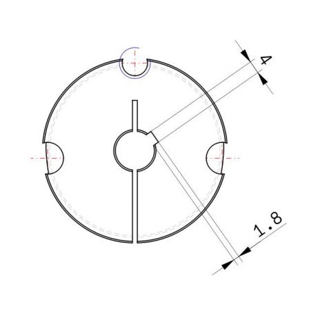 Moyeu amovible type 1610 - Ø Arbre 12mm