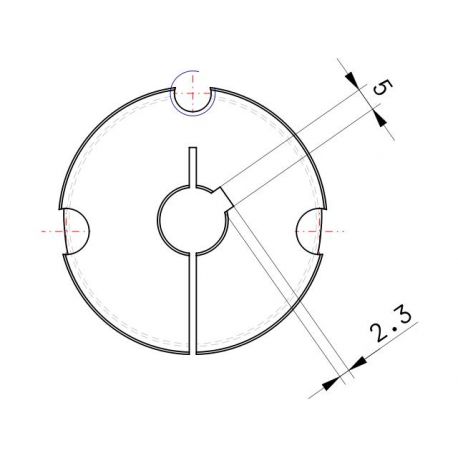 Moyeu amovible type 1610 - Ø Arbre 14mm