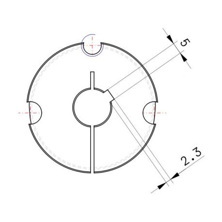 Moyeu amovible type 1610 - Ø Arbre 16mm