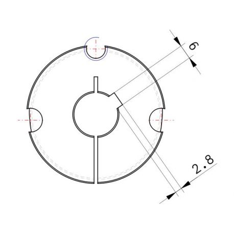 Moyeu amovible type 1610 - Ø Arbre 18mm