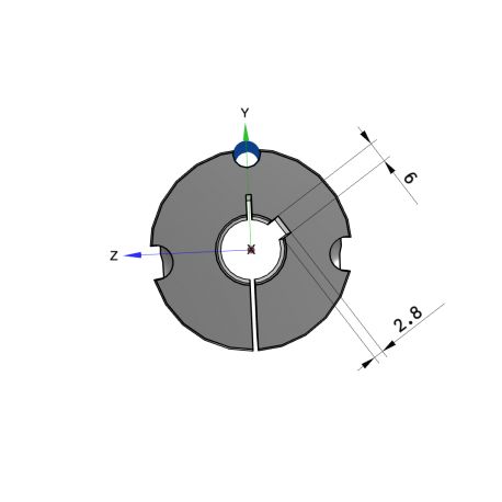 Moyeu amovible type 1610 - Ø Arbre 19mm