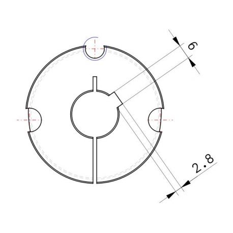 Moyeu amovible type 1610 - Ø Arbre 19mm