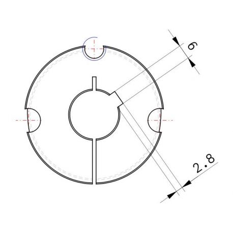 Moyeu amovible type 1610 - Ø Arbre 20mm