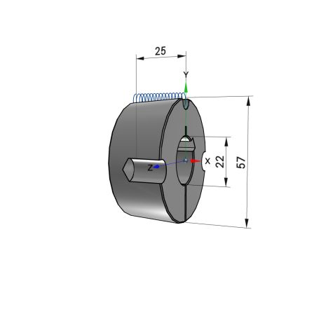 Moyeu amovible type 1610 - Ø Arbre 22mm