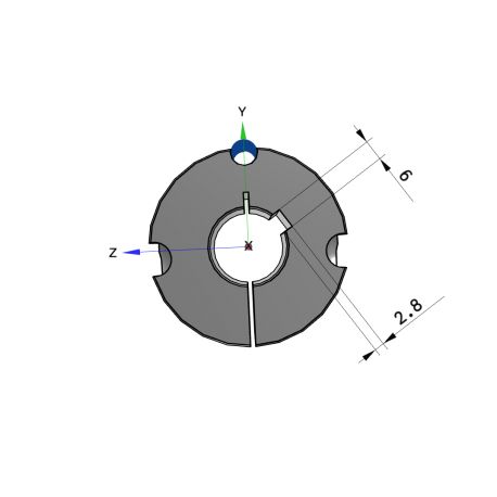 Moyeu amovible type 1610 - Ø Arbre 22mm