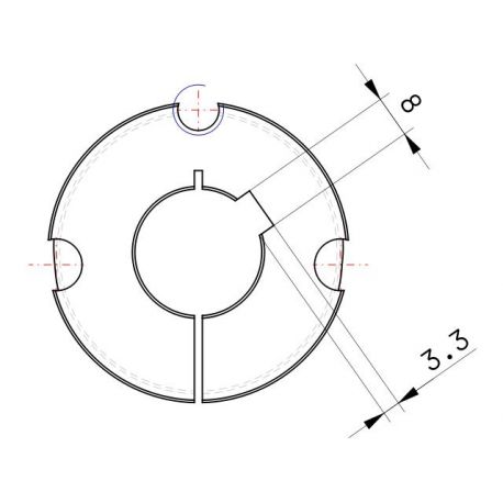 Moyeu amovible type 1610 - Ø Arbre 24mm