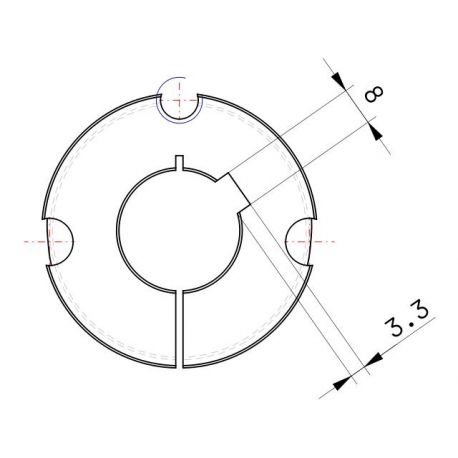Moyeu amovible type 1610 - Ø Arbre 25mm