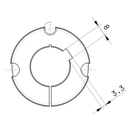 Moyeu amovible type 1610 - Ø Arbre 28mm