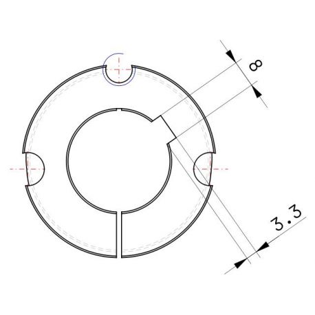 Moyeu amovible type 1610 - Ø Arbre 30mm