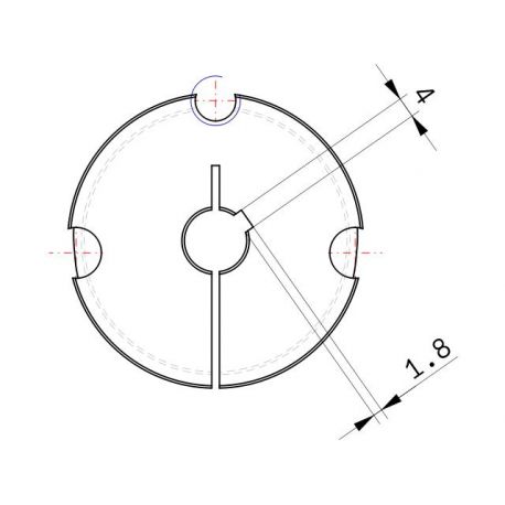 Moyeu amovible type 1615 - Ø Arbre 12mm