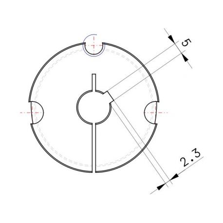 Moyeu amovible type 1615 - Ø Arbre 14mm