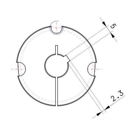Moyeu amovible type 1615 - Ø Arbre 16mm