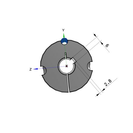 Moyeu amovible type 1615 - Ø Arbre 18mm