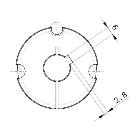 Moyeu amovible type 1615 - Ø Arbre 18mm