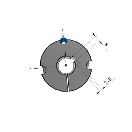 Moyeu amovible type 1615 - Ø Arbre 20mm