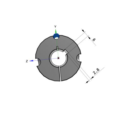 Moyeu amovible type 1615 - Ø Arbre 22mm