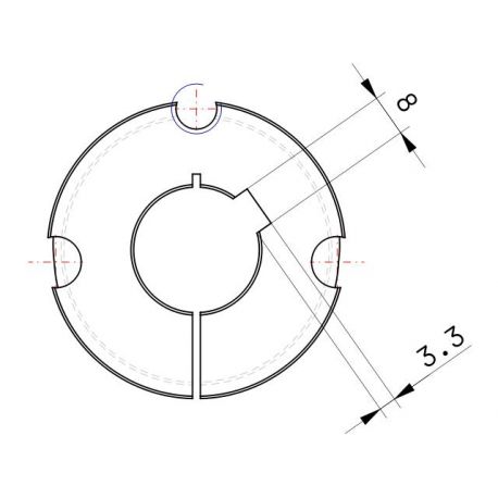 Moyeu amovible type 1615 - Ø Arbre 24mm