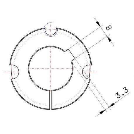 Moyeu amovible type 1615 - Ø Arbre 30mm