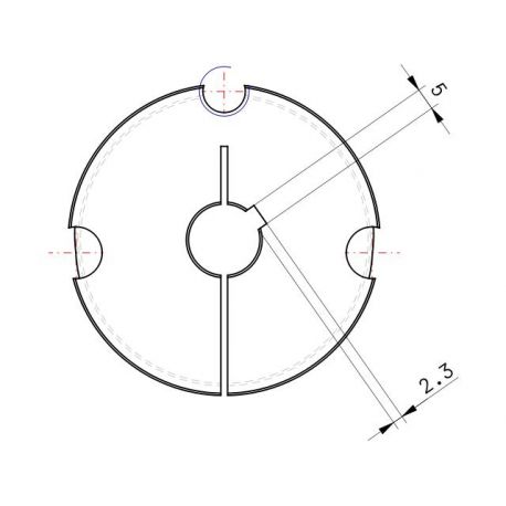 Moyeu amovible type 2012 - Ø Arbre 16mm