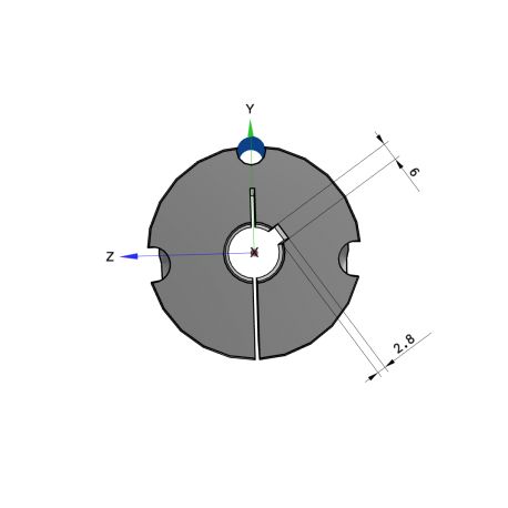 Moyeu amovible type 2012 - Ø Arbre 19mm