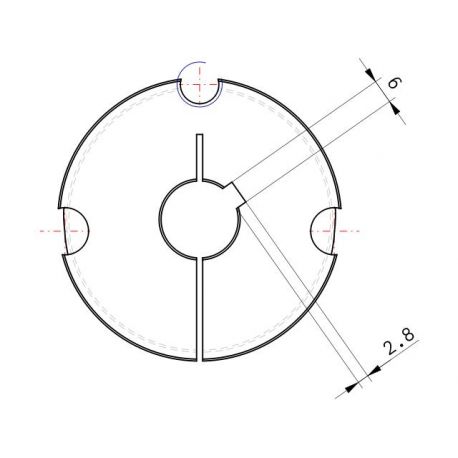 Moyeu amovible type 2012 - Ø Arbre 19mm
