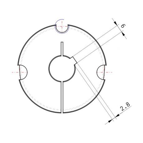 Moyeu amovible type 2012 - Ø Arbre 20mm