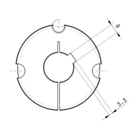 Moyeu amovible type 2012 - Ø Arbre 24mm