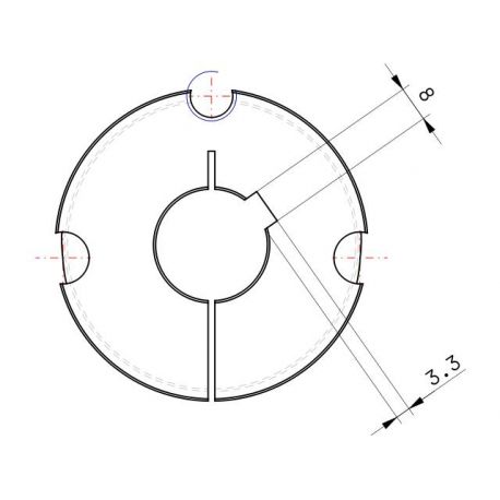 Moyeu amovible type 2012 - Ø Arbre 25mm
