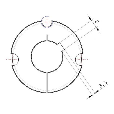 Moyeu amovible type 2012 - Ø Arbre 30mm