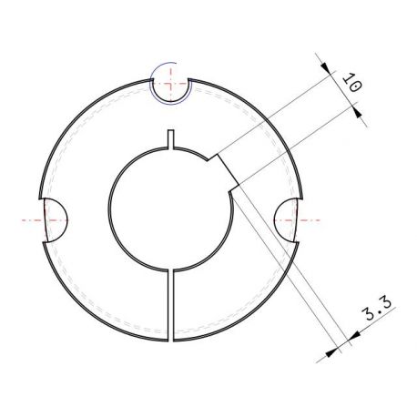 Moyeu amovible type 2012 - Ø Arbre 32mm