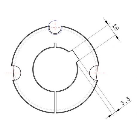 Moyeu amovible type 2012 - Ø Arbre 35mm