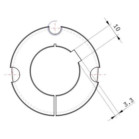 Moyeu amovible type 2012 - Ø Arbre 38mm