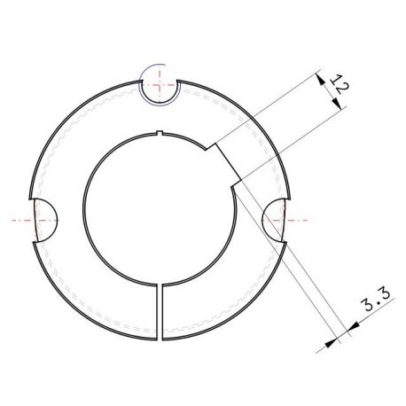 Moyeu amovible type 2012 - Ø Arbre 40mm