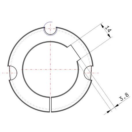 Moyeu amovible type 2012 - Ø Arbre 45mm