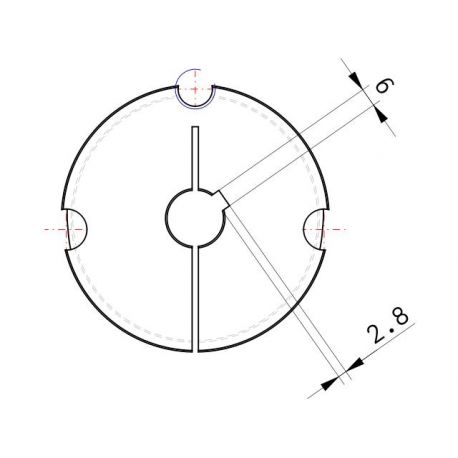 Moyeu amovible type 2517 - Ø Arbre 18mm