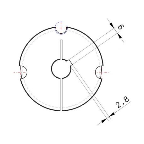 Moyeu amovible type 2517 - Ø Arbre 19mm