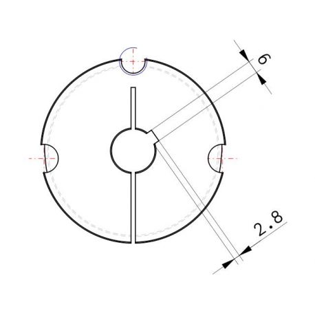 Moyeu amovible type 2517 - Ø Arbre 20mm