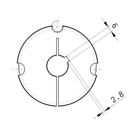 Moyeu amovible type 2517 - Ø Arbre 22mm