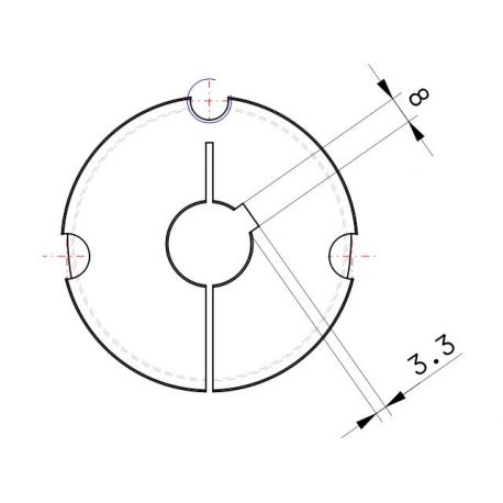 Moyeu amovible type 2517 - Ø Arbre 24mm