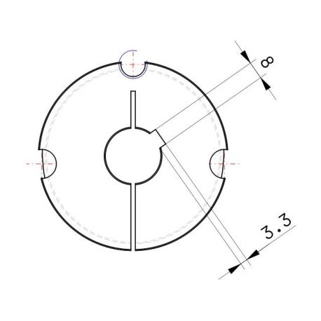Moyeu amovible type 2517 - Ø Arbre 25mm